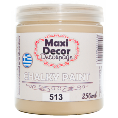 Χρώμα Κιμωλίας 250ml Maxi Decor Chalky 513 Μόκα_CH513250